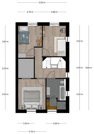 Floorplan - Amstelstroom 71, 2721 ET Zoetermeer